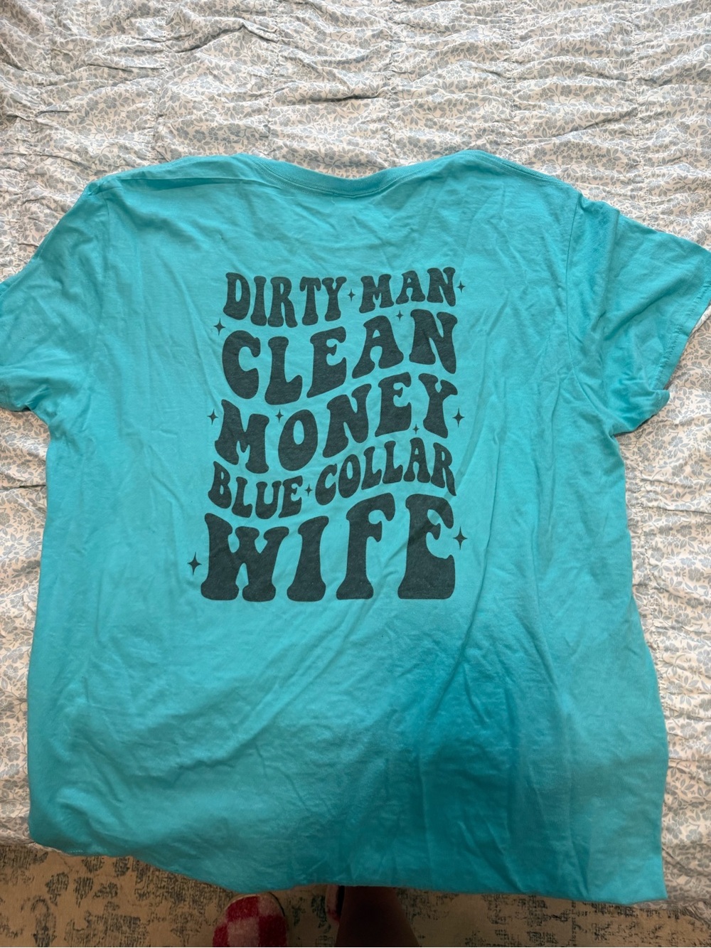 Blue Graphic T‑Shirt with Bold Back Print